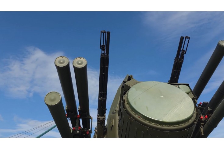 Боевой расчет ЗРПК «Панцирь-С» группировки войск «Север» во время несения дежурства уничтожил БПЛА противника