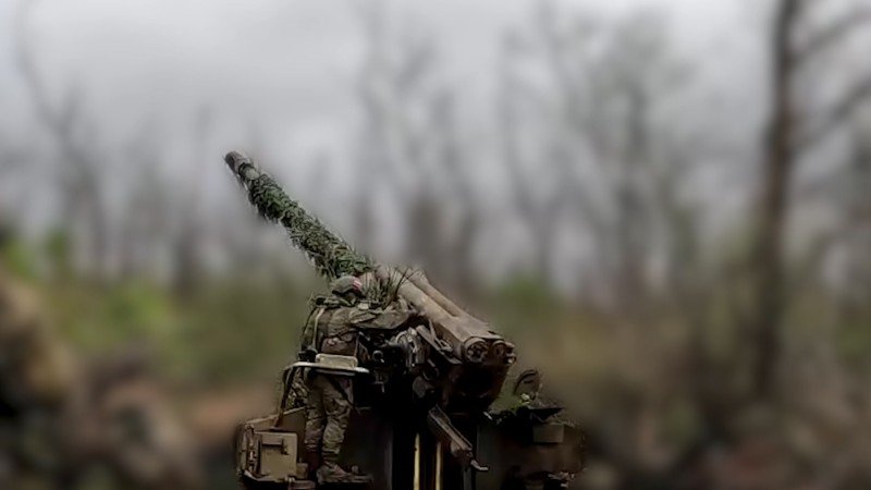 Артиллеристы группировки «Восток» из САУ «Гиацинт-С» ликвидировали опорные пункты ВСУ в Запорожской области